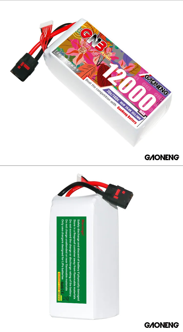 GAONENG GNB 8S1P 29.6V 12000mAh 70C RC LiPo Battery QS8 [DG]