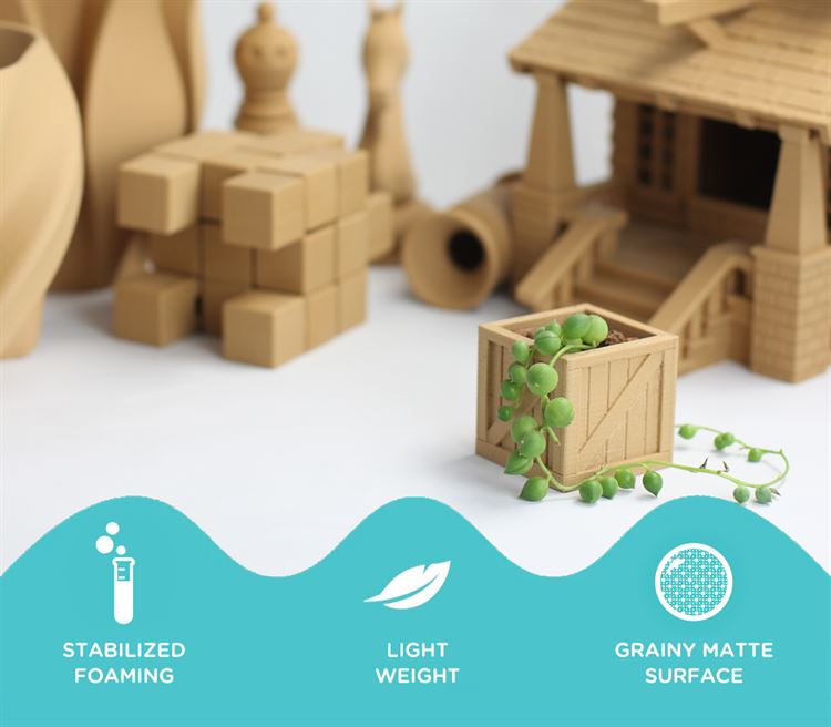 Polymaker Polylite LW-PLA PolyWood  1.75mm Filament 600g