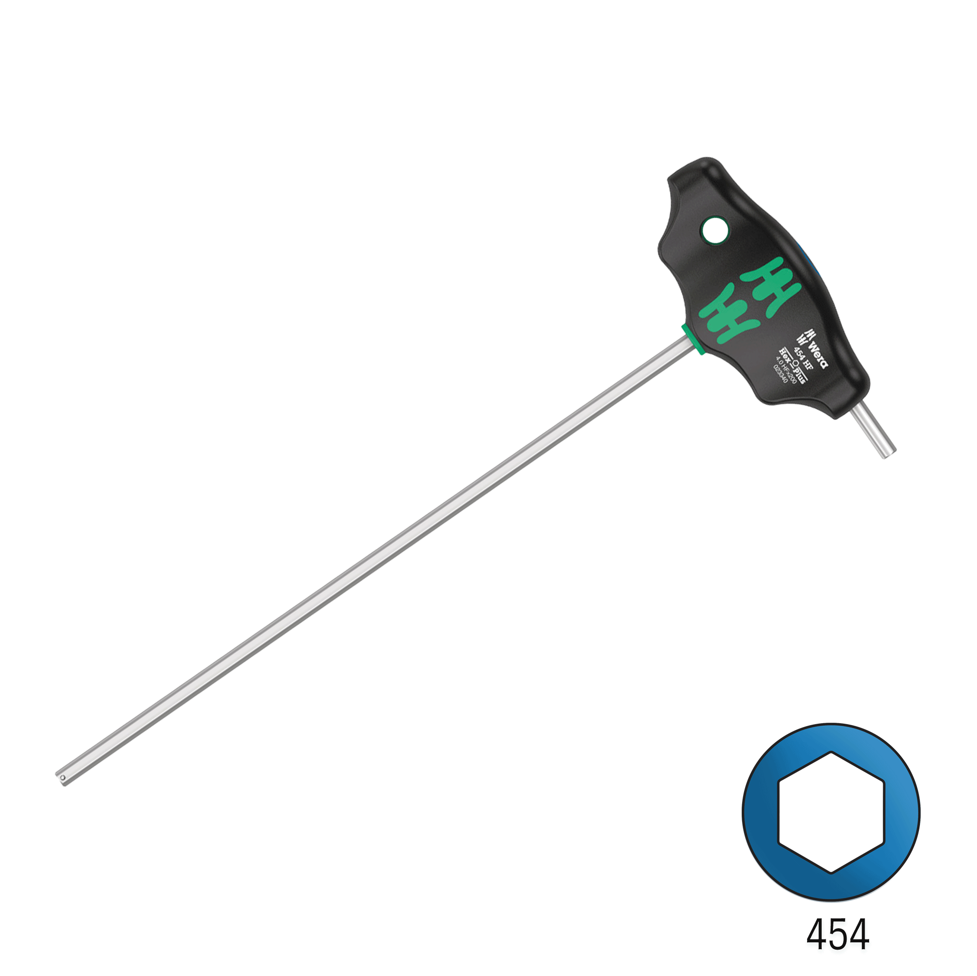 Wera 454 4.0mm x 200mm HF T-Handle Hex Plus Screwdriver 05023340001