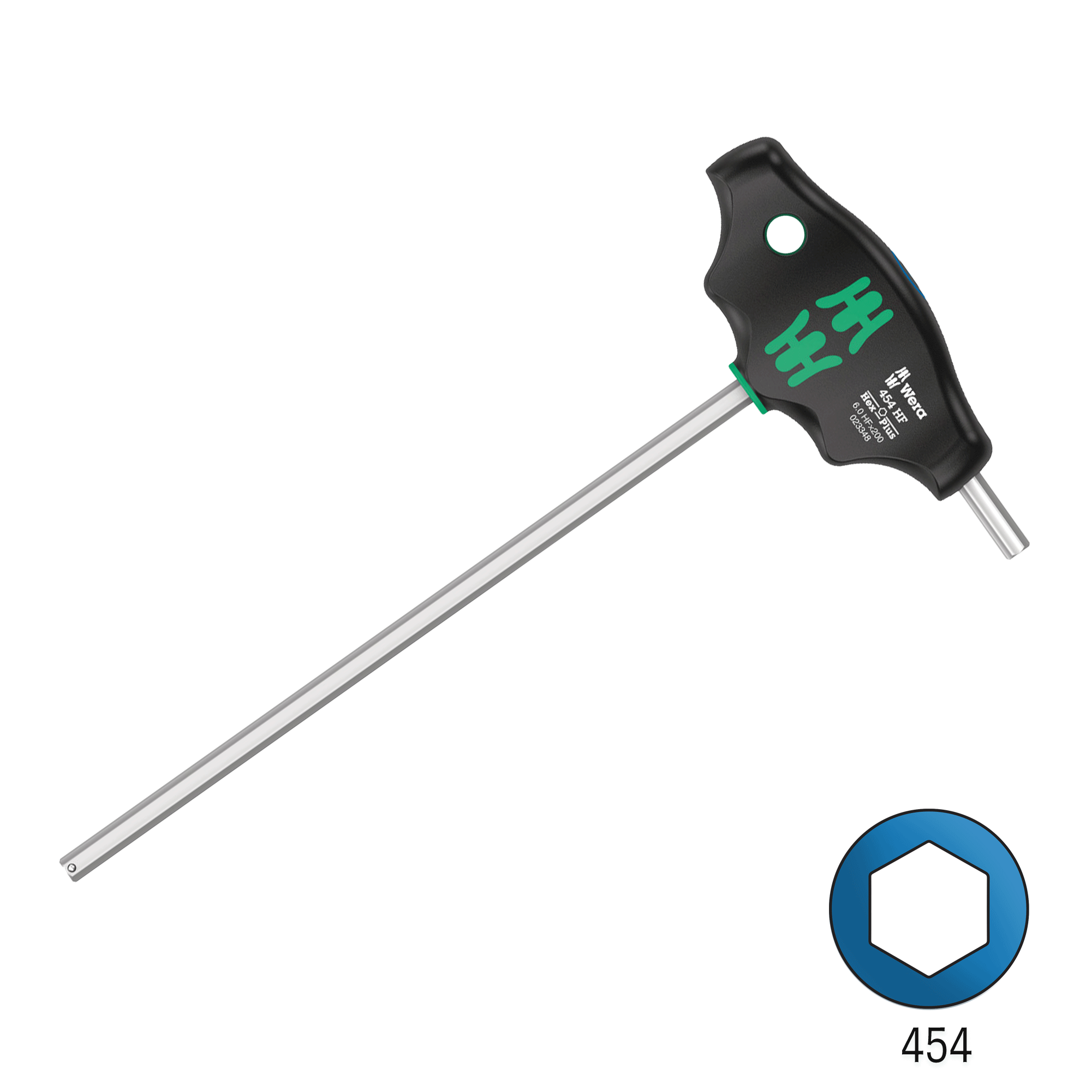 Wera 454 6.0mm x 200mm HF T-Handle Hex-Plus Screwdriver 05023348001