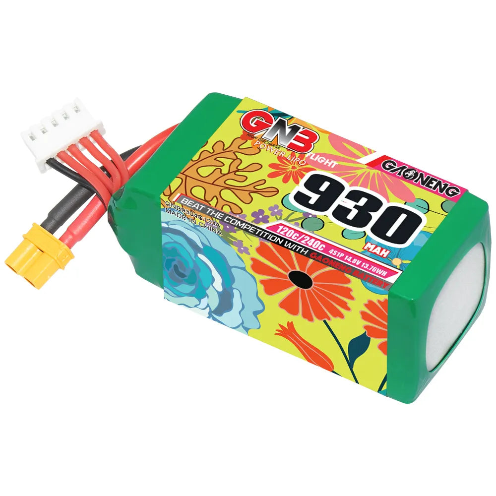 GAONENG GNB 4S 14.8V 930mAh 120C XT30 LiPo Battery [DG]
