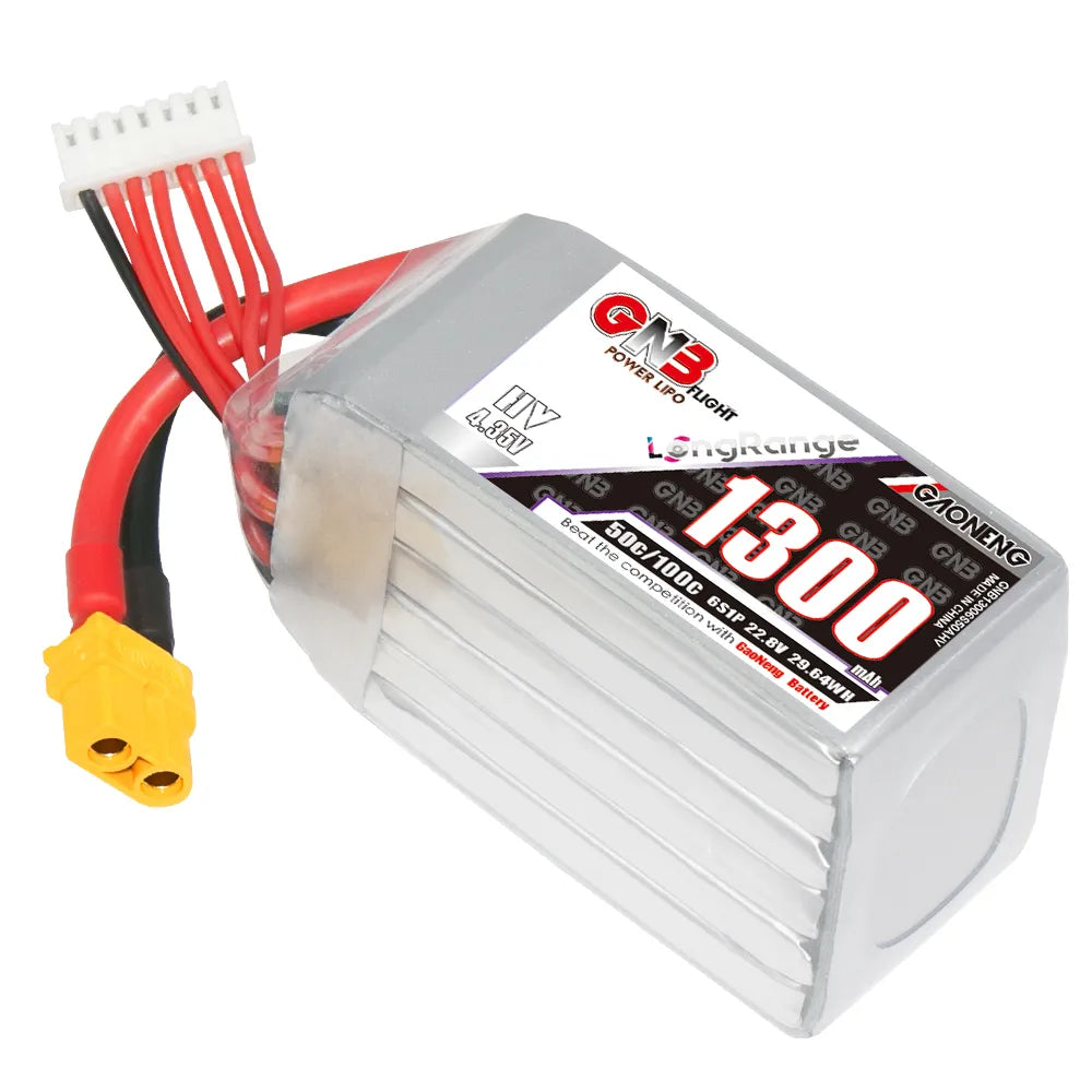 GAONENG GNB LiHV 6S 22.8V 1300mAh 50C XT60 LiPo Battery [DG]
