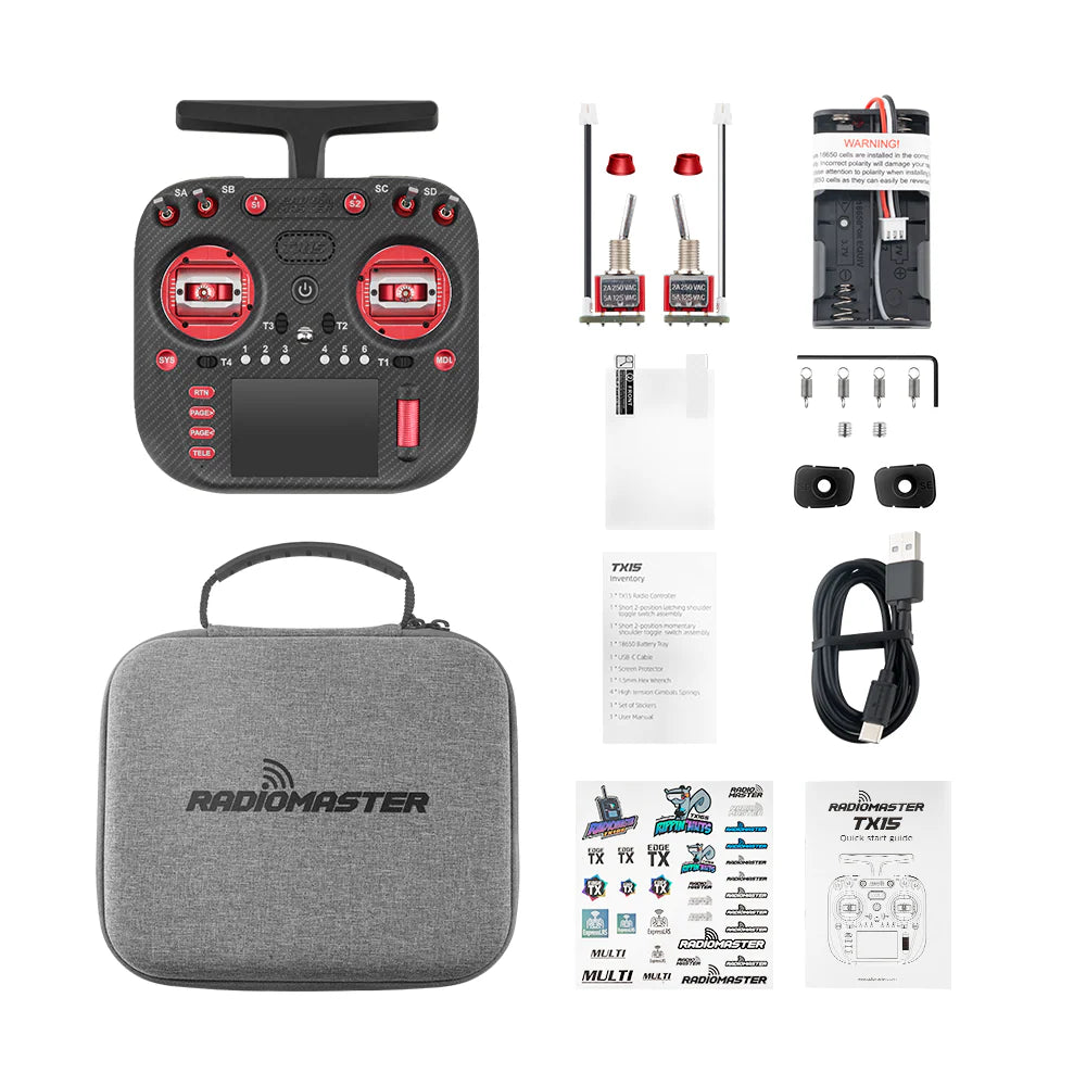 RadioMaster TX15 Max Radio Controller 512mb ELRS/M2 (Batteries Not Included)