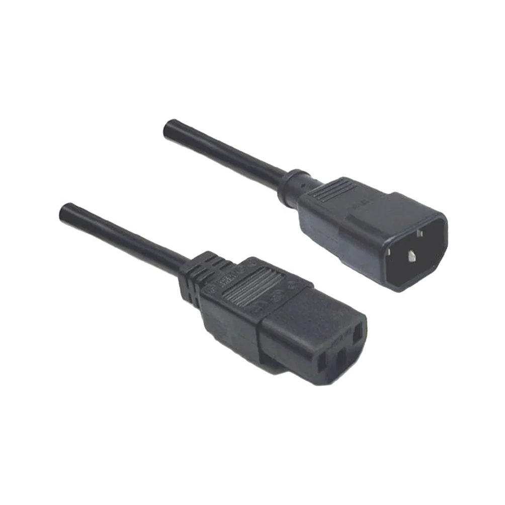 10A IEC C14 Male to IEC C13 Female Extension Cable [PC] – dark mode image 1