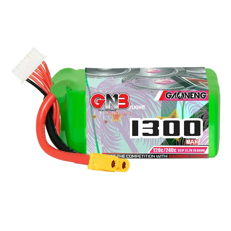 GAONENG GNB 6S 22.2V 1300mAh 120C XT60 LiPo Battery [DG]