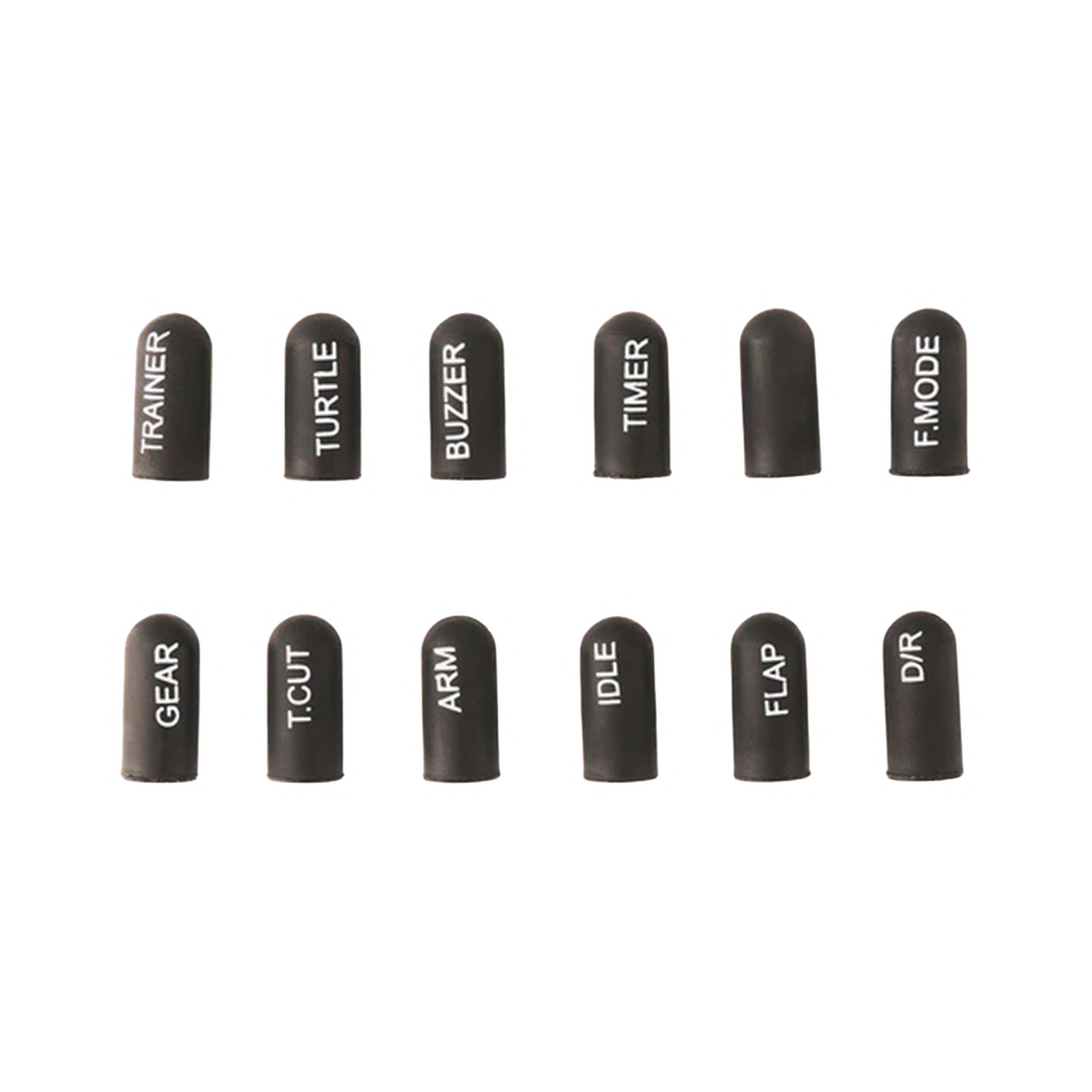 Radiomaster Labelled Silicon Switch Cover Set 12pcs - transparent product view 2