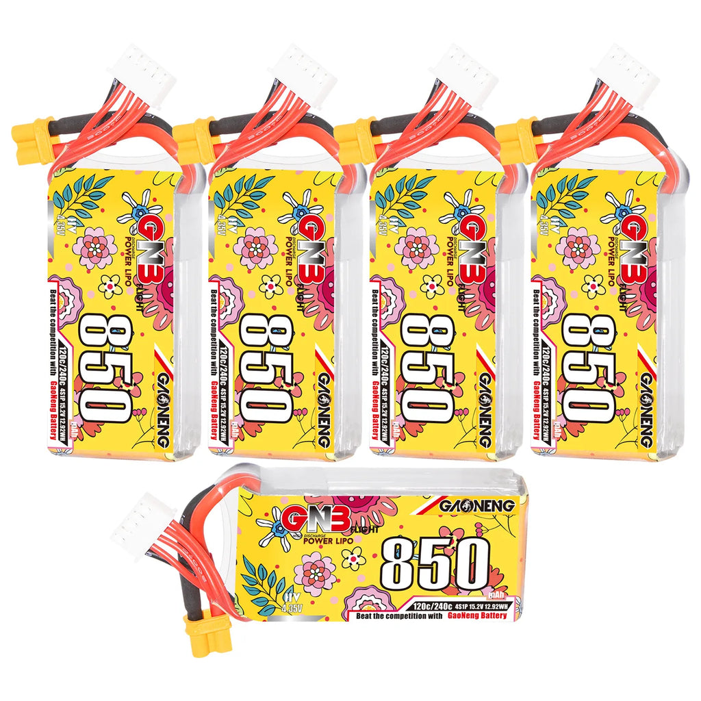 GAONENG GNB LiHV 4S 15.2V 850mAh 120C XT30 LiPo Battery [DG]