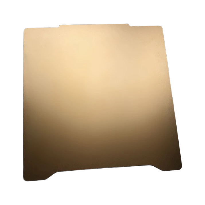 Energetic 180 x 180mm DOUBLE SIDED Smooth PEI/Textured Gold Spring Steel Sheet (For Prusa Mini)