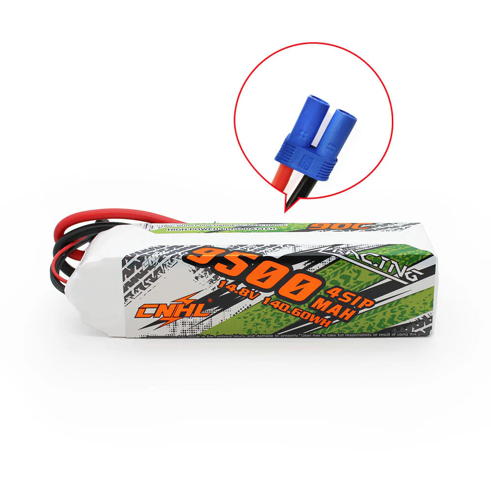 Chinahobbyline CNHL CNHL Racing Series 9500mAh 14.8V 4S 90C Lipo Battery with EC5 Plug [DG]