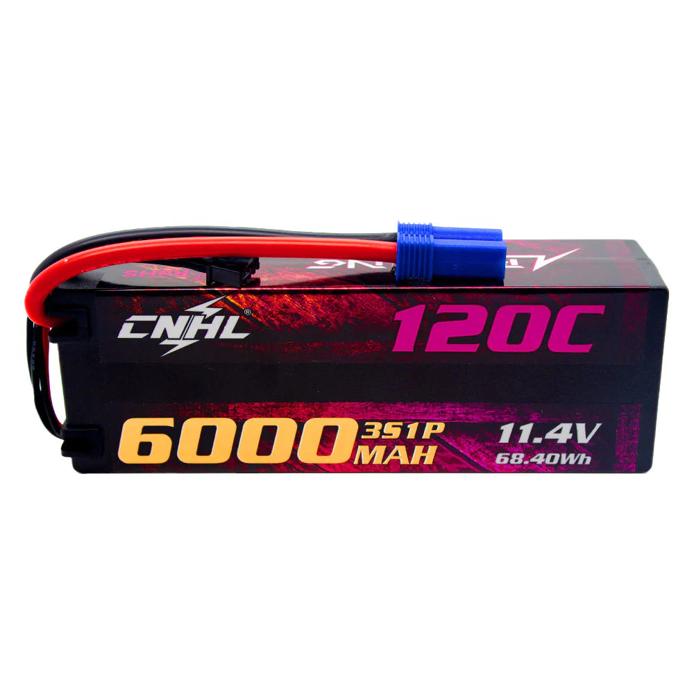 CNHL Racing Series LiHV 6000mAh 11.4V 3S 120C HV Hard Case Lipo Battery EC5 [DG]