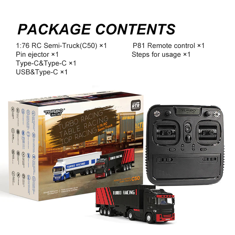 Turbo Racing C50 1:76 RC Semi-Truck [DG]