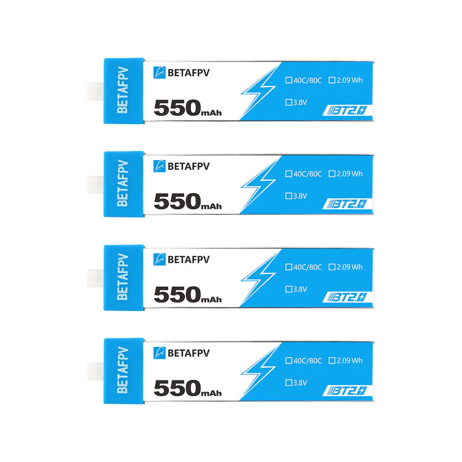 BetaFPV BT2.0 550mAh 1s Battery (4pcs) [DG]