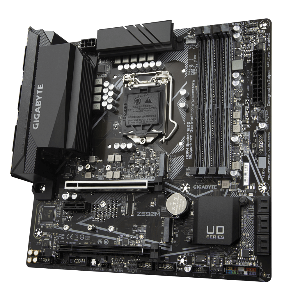 Gigabyte Z590M LGA1200 2 x M.2 DVi HDMI DP port for Intel 10th 11th Gen CPU mATX [PC]