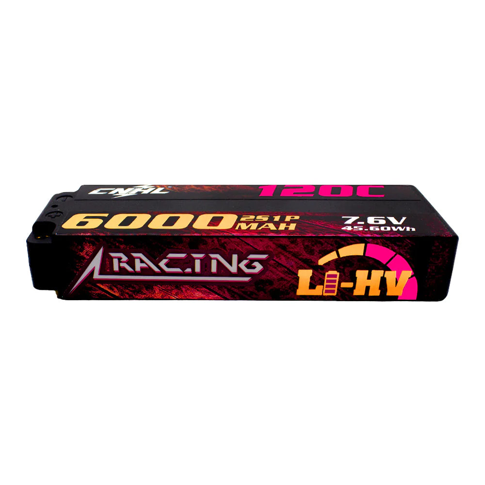 CNHL Racing Series LiHV 6000mAh 7.6V 2S 120C HV Hard Case Lipo Battery EC5 [DG]