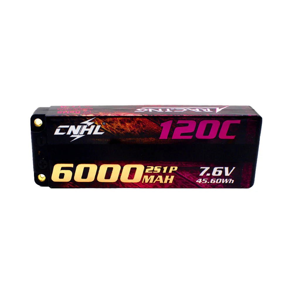 CNHL Racing Series LiHV 6000mAh 7.6V 2S 120C HV Hard Case Lipo Battery EC5 [DG]