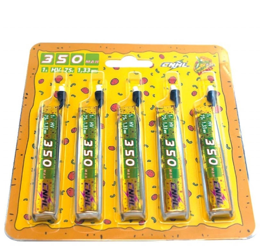 Chinahobbyline CNHL Speedy Pizza 350mah 3.7v 1S 75C BT2 Lipo Battery (5 Pack) [DG]