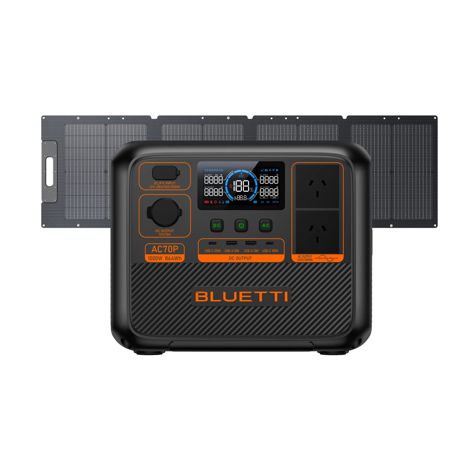 Bluetti AC70P Portable Power Station 1000W 864Wh