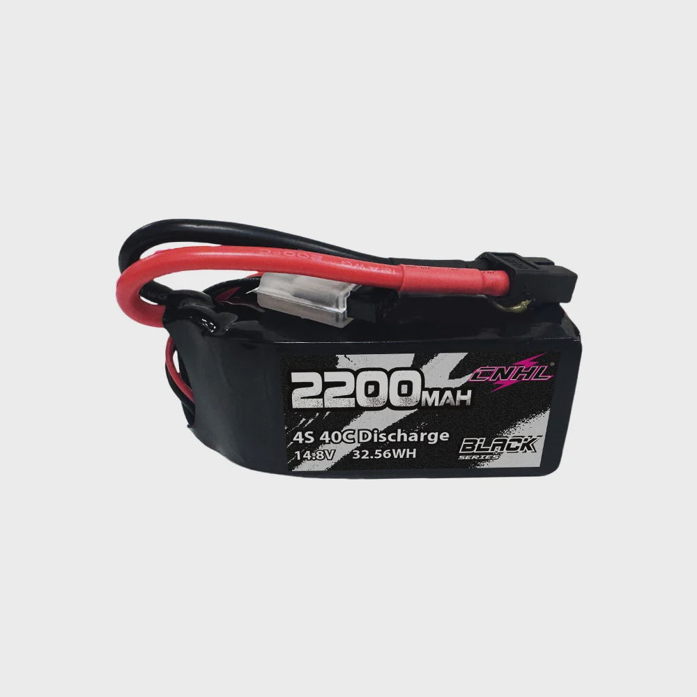 CNHL Black Series 2200mAh 4S 14.8V Shorty Lipo Battery 40C with XT60 Plug For RC Plane [DG]