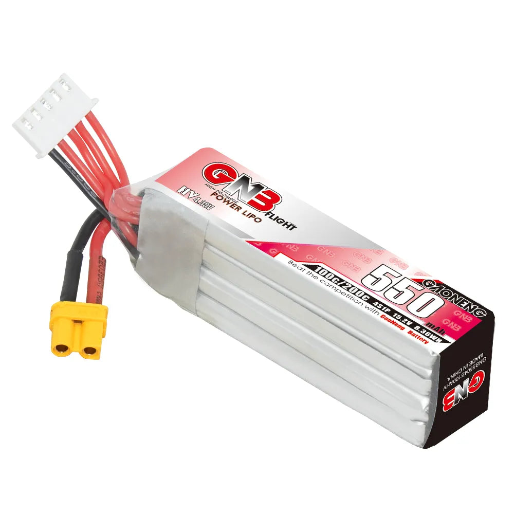 GAONENG GNB LiHV 4S 15.2V 550mAh 100C XT30 LiPo Battery Long Type [DG]
