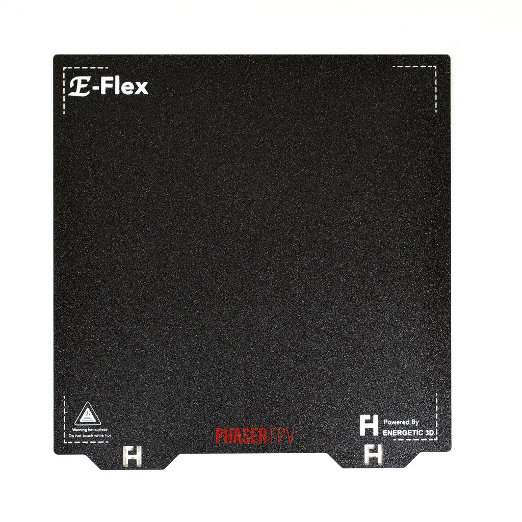 Energetic 254x254mm DOUBLE SIDED Textured Black PEI PRO Spring Steel Sheet (Suits Voron 250mm)