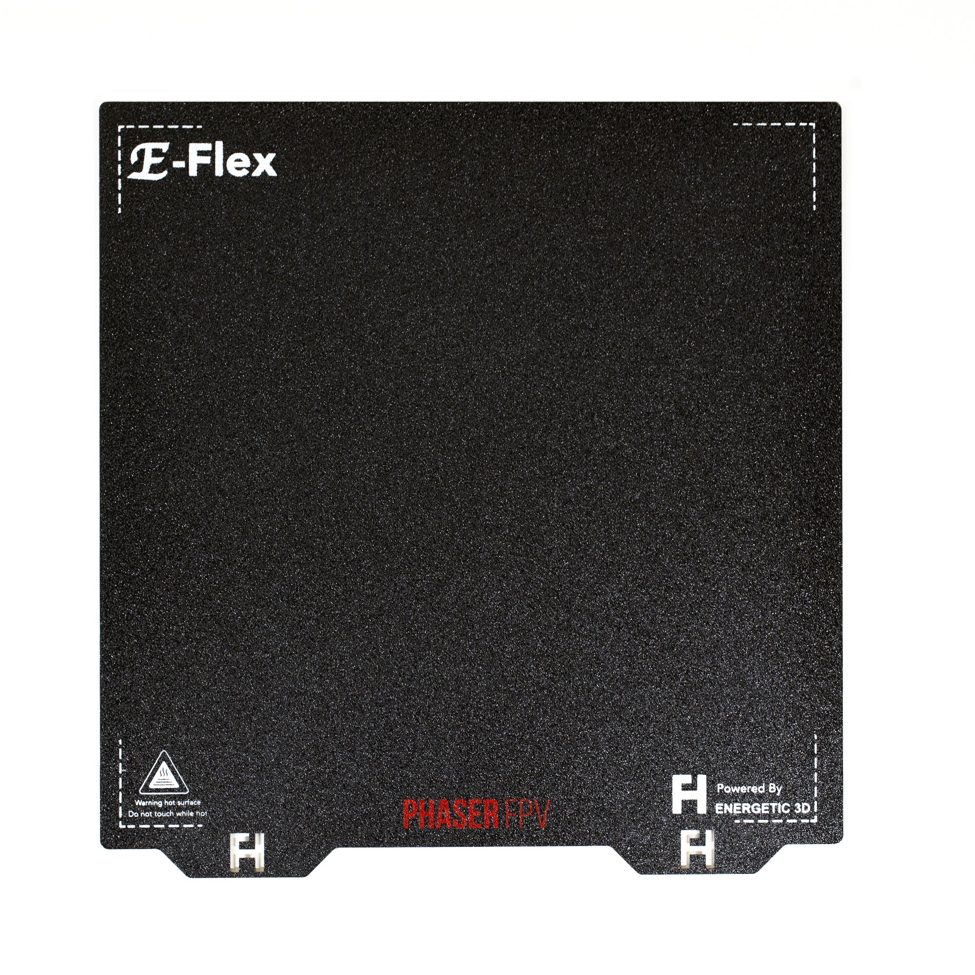 Energetic 254x254mm DOUBLE SIDED Textured Black PEI PRO Spring Steel Sheet (Suits Voron 250mm)