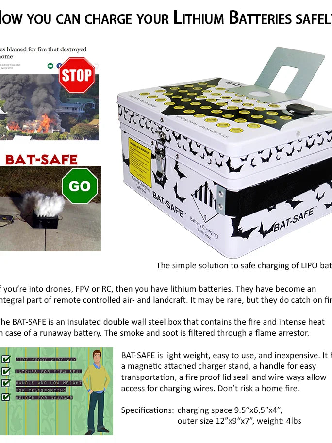 Bat-Safe XXL EBike Edition Charging & Storage Safe Box