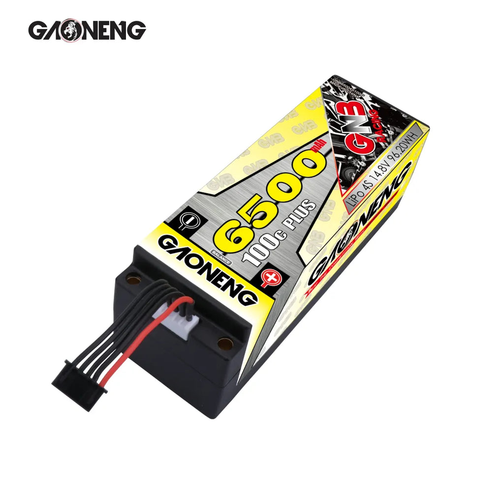 GAONENG GNB 4S 14.8V 6500mAh 100C 5mm Bullet Hard Case LiPo Battery [DG]