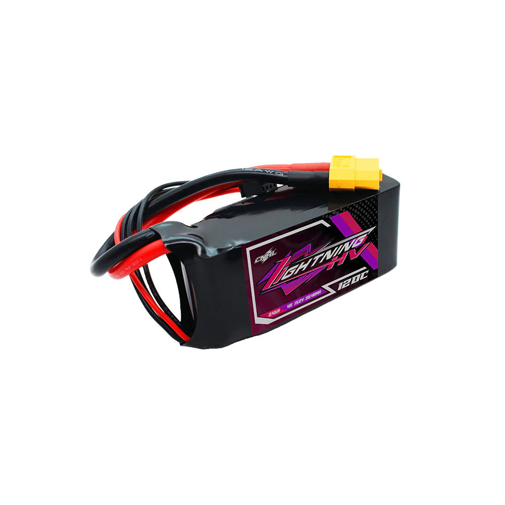 CNHL LiHV Lightning 2400mAh 15.2V 4S 120C HV Shorty Lipo Battery [DG]