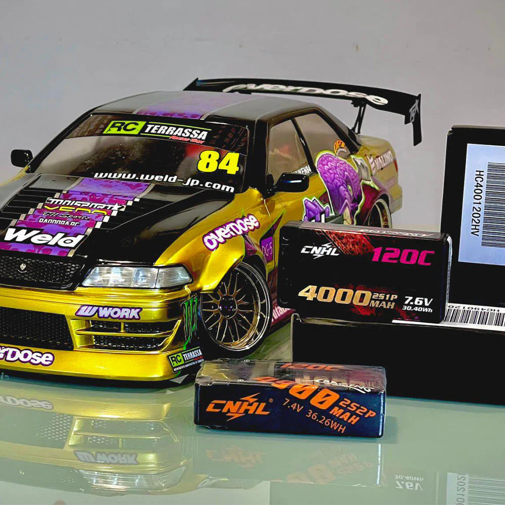 CNHL Racing Series 4900mAh 7.4V 2S2P 120C Hard Case 2S Shorty Lipo Battery [DG]