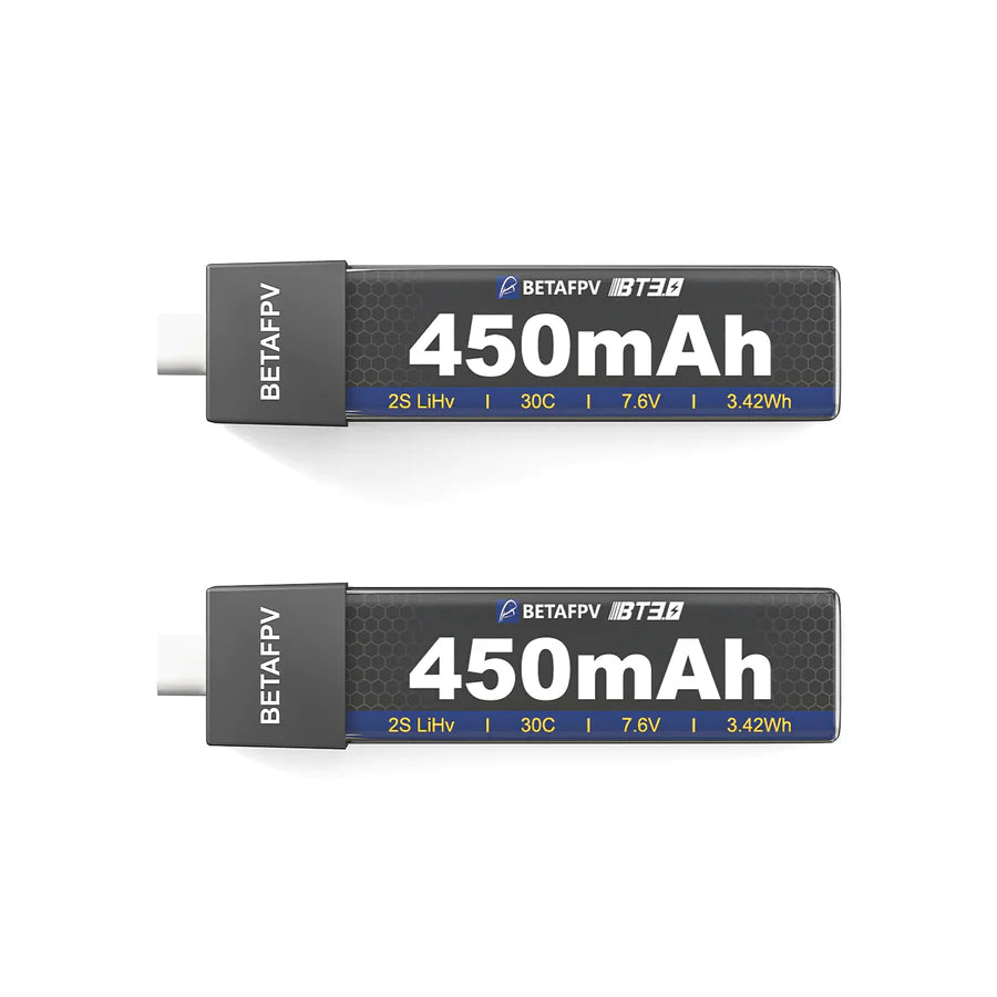 BetaFPV BT3.0 450mAh 2S Batteries [DG]