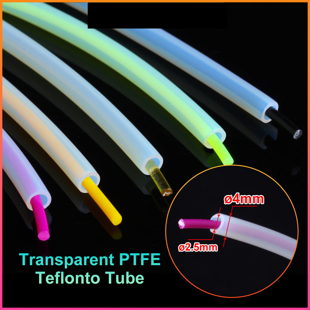 Bowden PTFE ID2.5mm OD4mm Tubing For 3D Printers 100mm