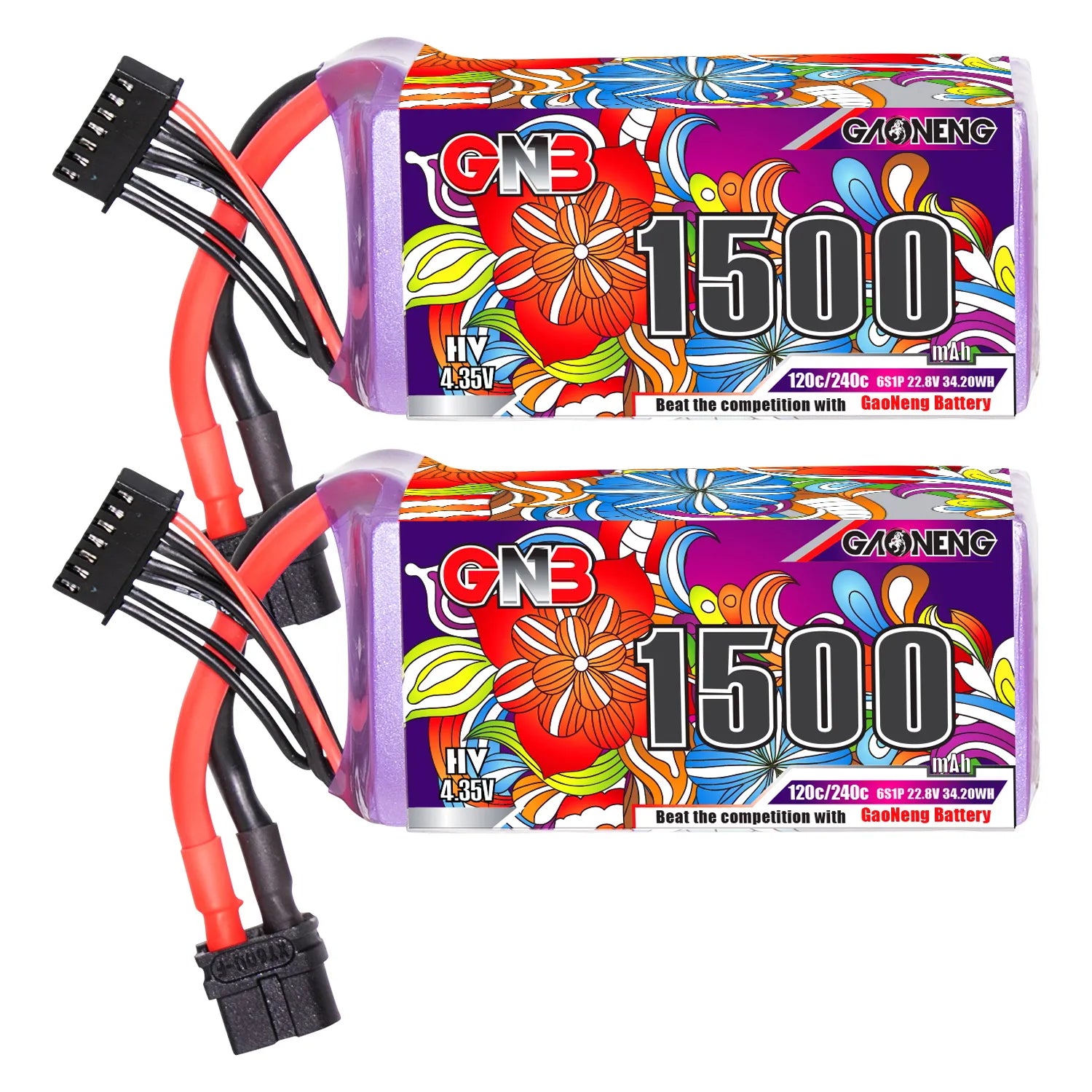 GAONENG GNB LiHV 6S 22.8V 1500mAh 120C XT60 LiPo Battery [DG]