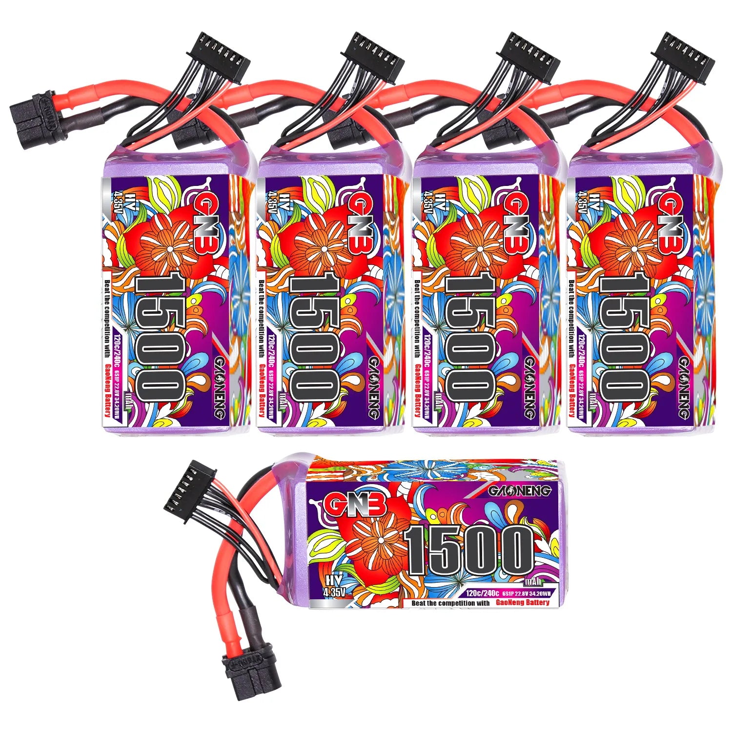 GAONENG GNB LiHV 6S 22.8V 1500mAh 120C XT60 LiPo Battery [DG]