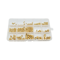 300 Piece M2, M3, M4 Threaded Knurled Brass Heat Set Insert Kit for 3D Printing