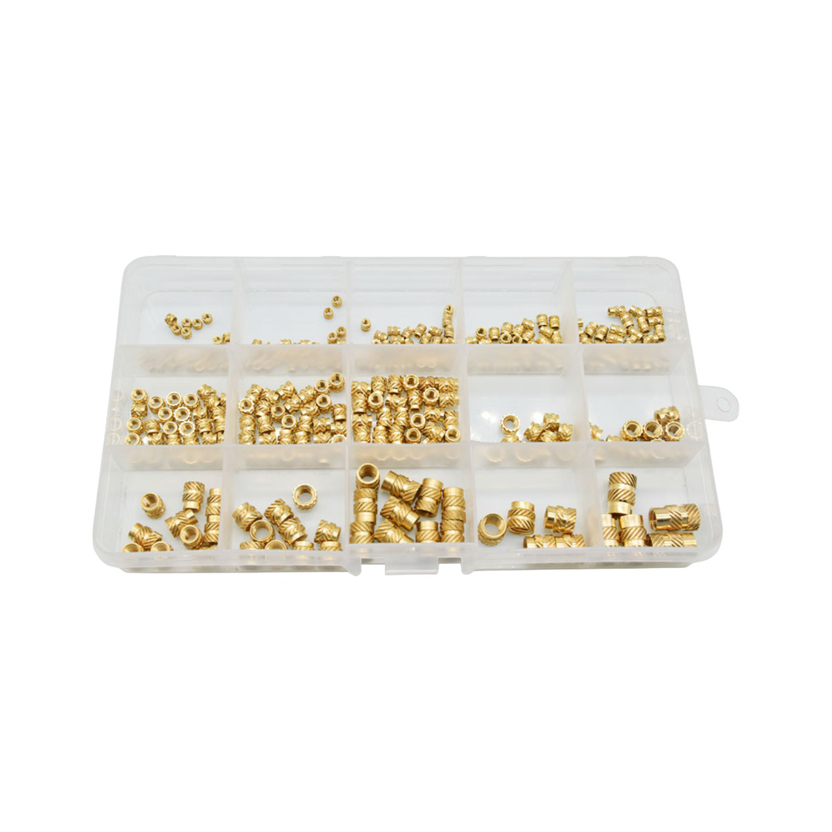 300 Piece M2, M3, M4 Threaded Knurled Brass Heat Set Insert Kit for 3D Printing