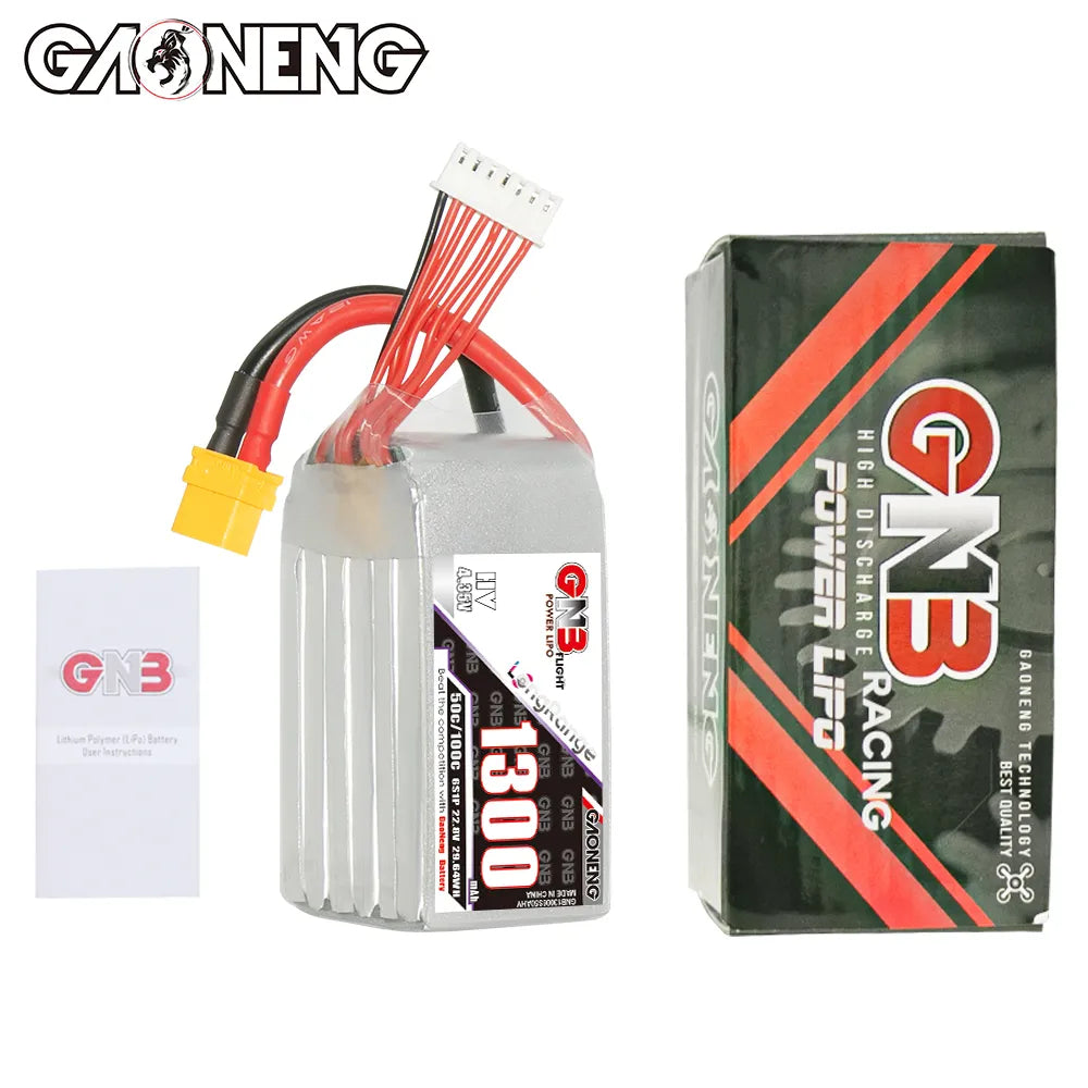 GAONENG GNB LiHV 6S 22.8V 1300mAh 50C XT60 LiPo Battery [DG]