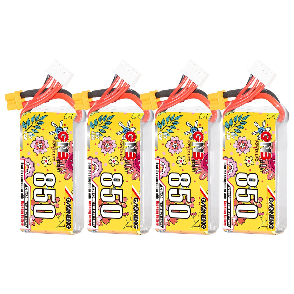GAONENG GNB LiHV 4S 15.2V 850mAh 120C XT30 LiPo Battery [DG]