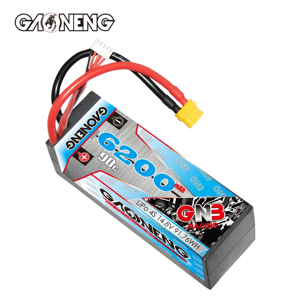 GAONENG GNB 4S 14.8V 6200mAh 90C Cabled Hard Case LiPo Battery XT60 [DG]