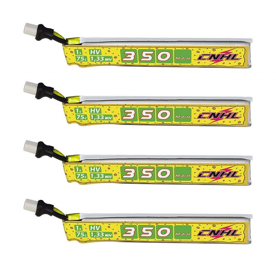 Chinahobbyline CNHL Speedy Pizza 350mah 3.7v 1S 75C BT2 Lipo Battery (5 Pack) [DG]