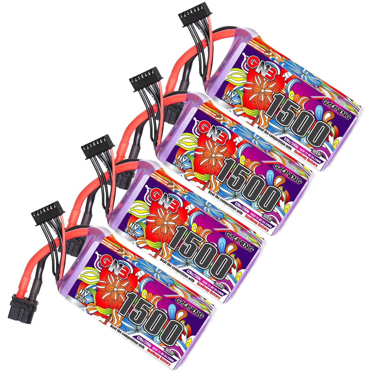 GAONENG GNB LiHV 6S 22.8V 1500mAh 120C XT60 LiPo Battery [DG]