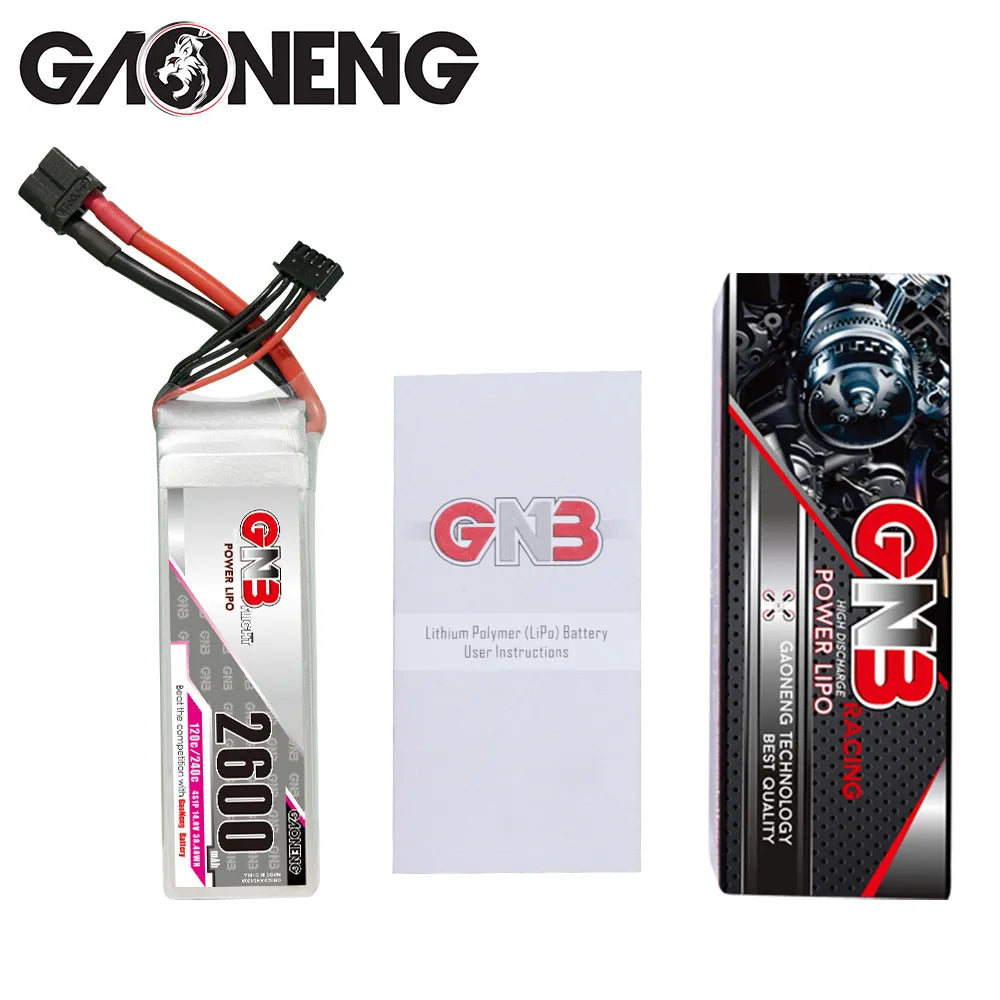 GAONENG GNB 4S 14.8V 2600mAh 120C XT60 LiPo Battery [DG]