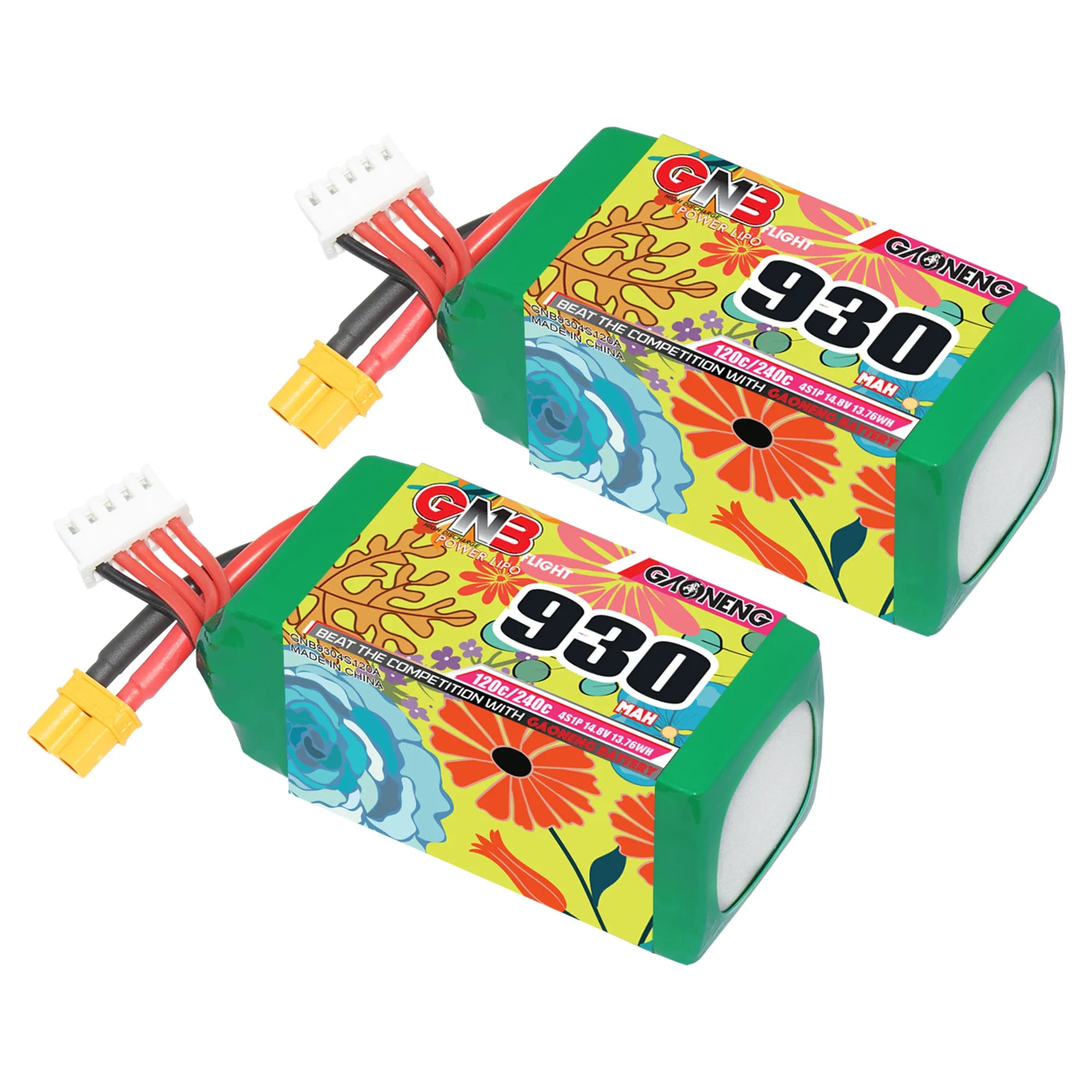 GAONENG GNB 4S 14.8V 930mAh 120C XT30 LiPo Battery [DG]