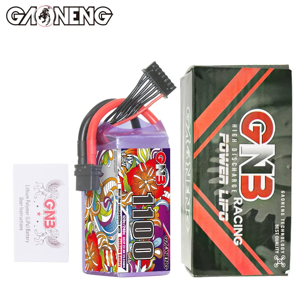 GAONENG GNB LiHV 6S 22.8V 1100mAh 120C XT60 LiPo Battery [DG]
