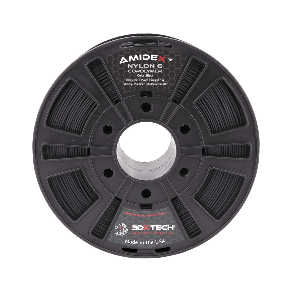 3DXTech Amidex Nylon 6-66 CoPolymer Filament 1.75mm 1KG Black