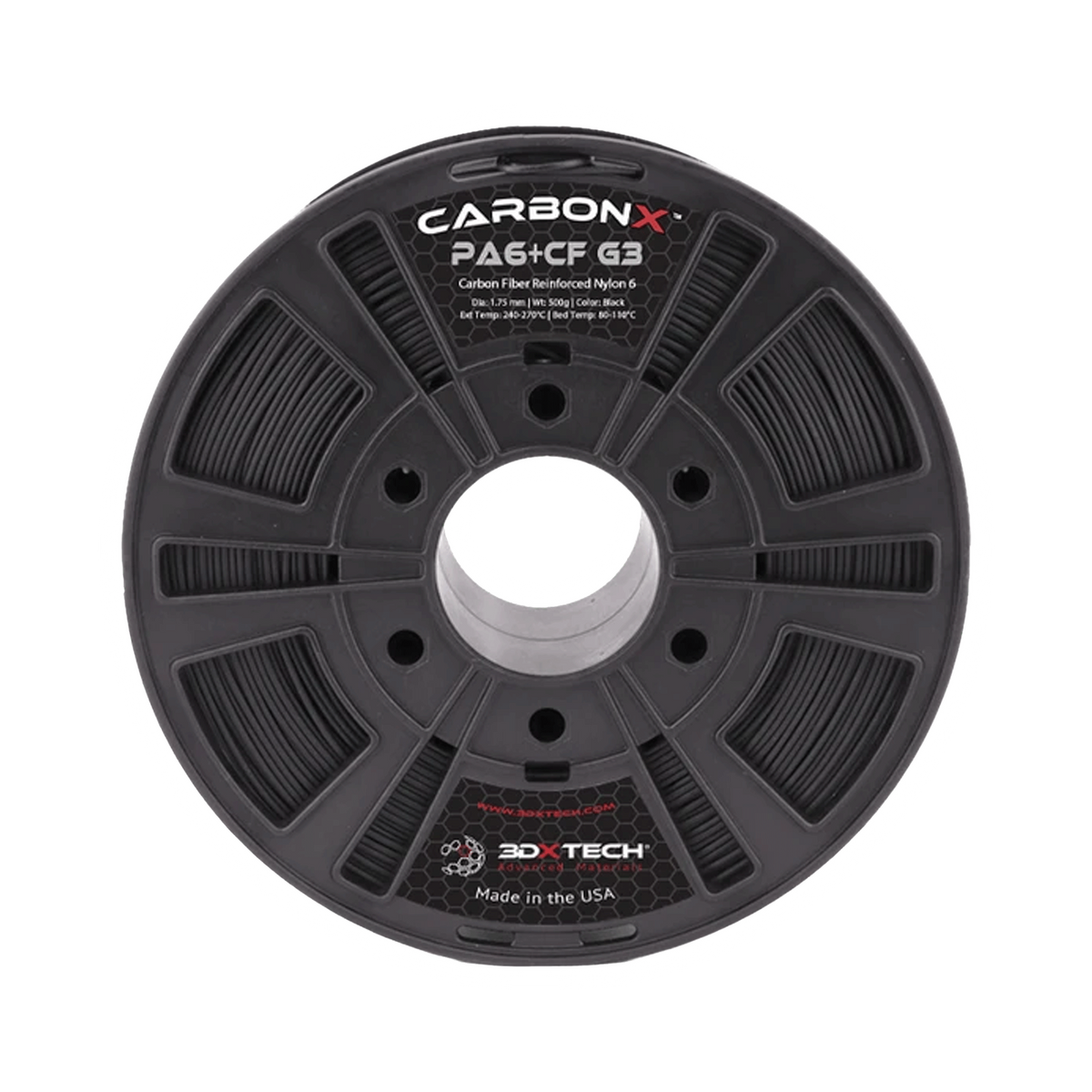 3DXTech CARBONX Nylon 6+CF 1.75mm Filament 500g