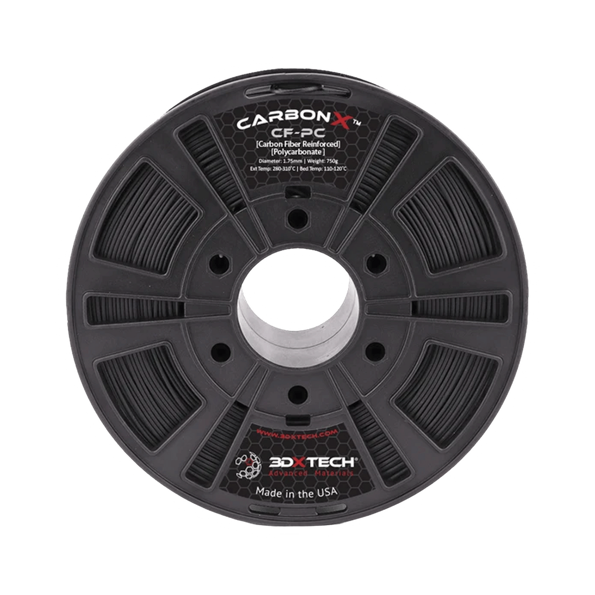 3DXTech CARBONX PC+CF 1.75mm Filament 750g