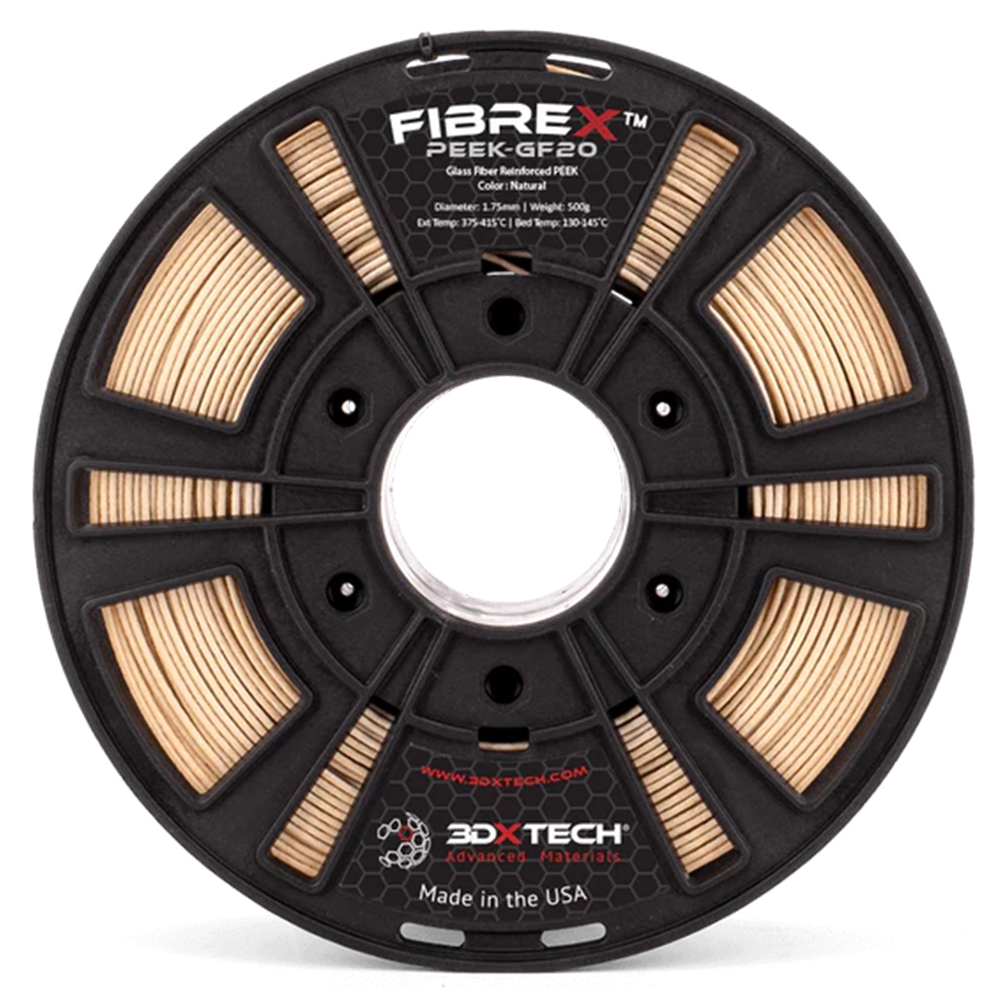 3DXTech FibreX PEEK+GF20 1.75mm Filament