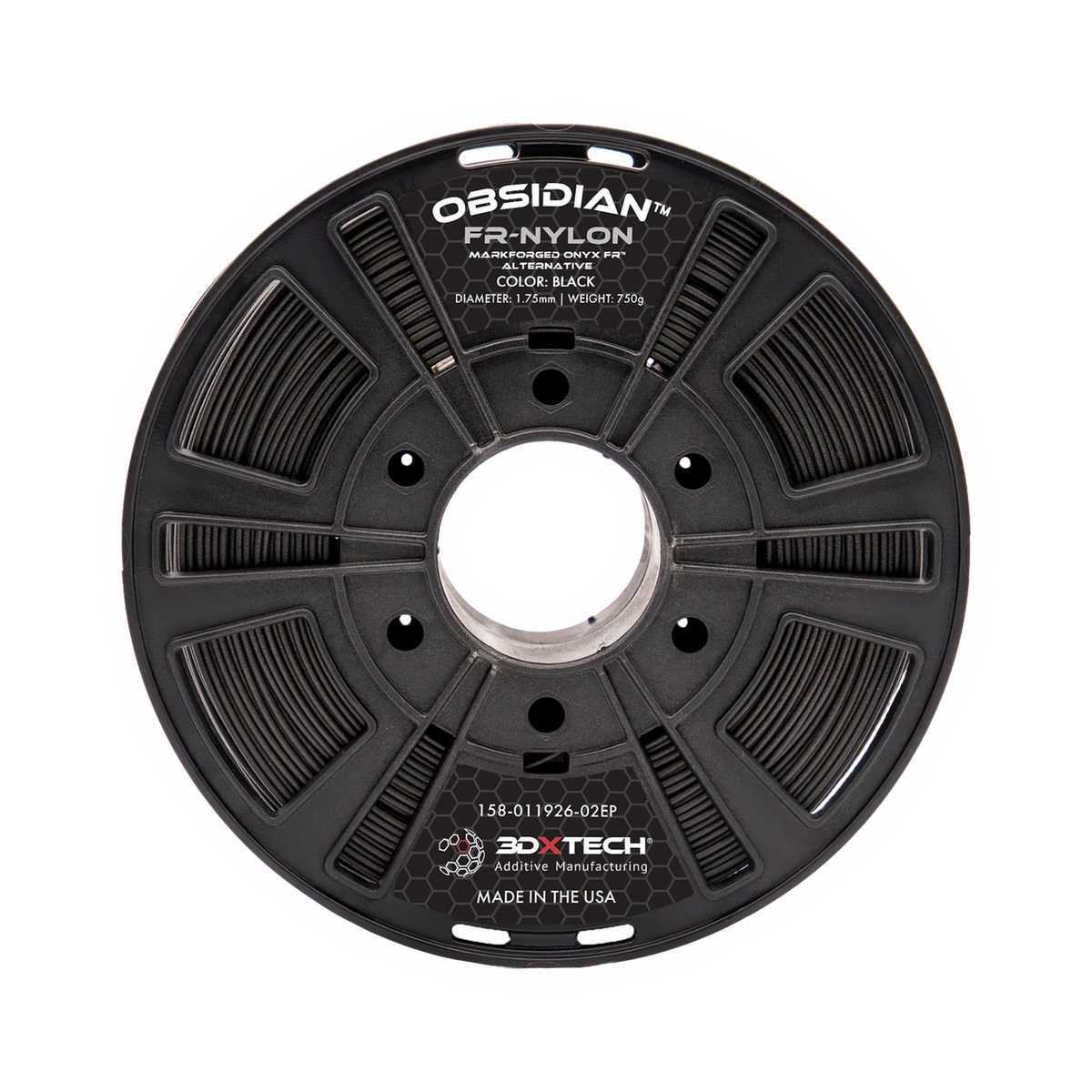 3DXTech Obsidian™ FR-Nylon 1.75mm Filament 750g