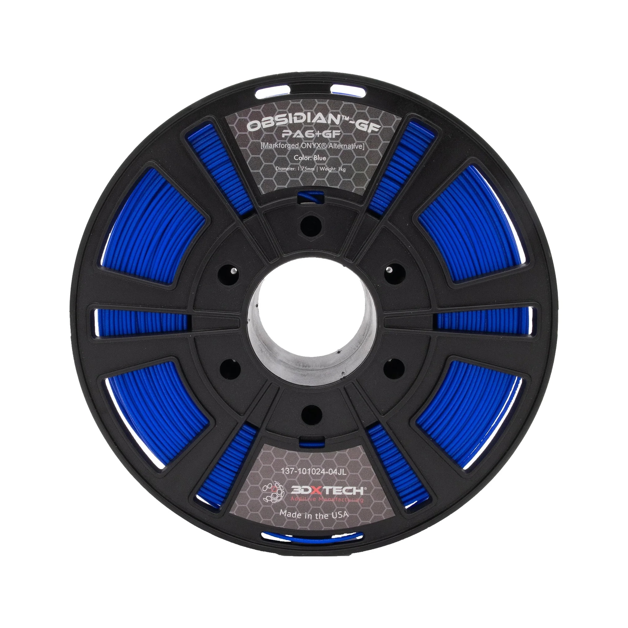 3DXTech Obsidian GF + PA6 1.75mm Filament 1kg — dark-mode image 1