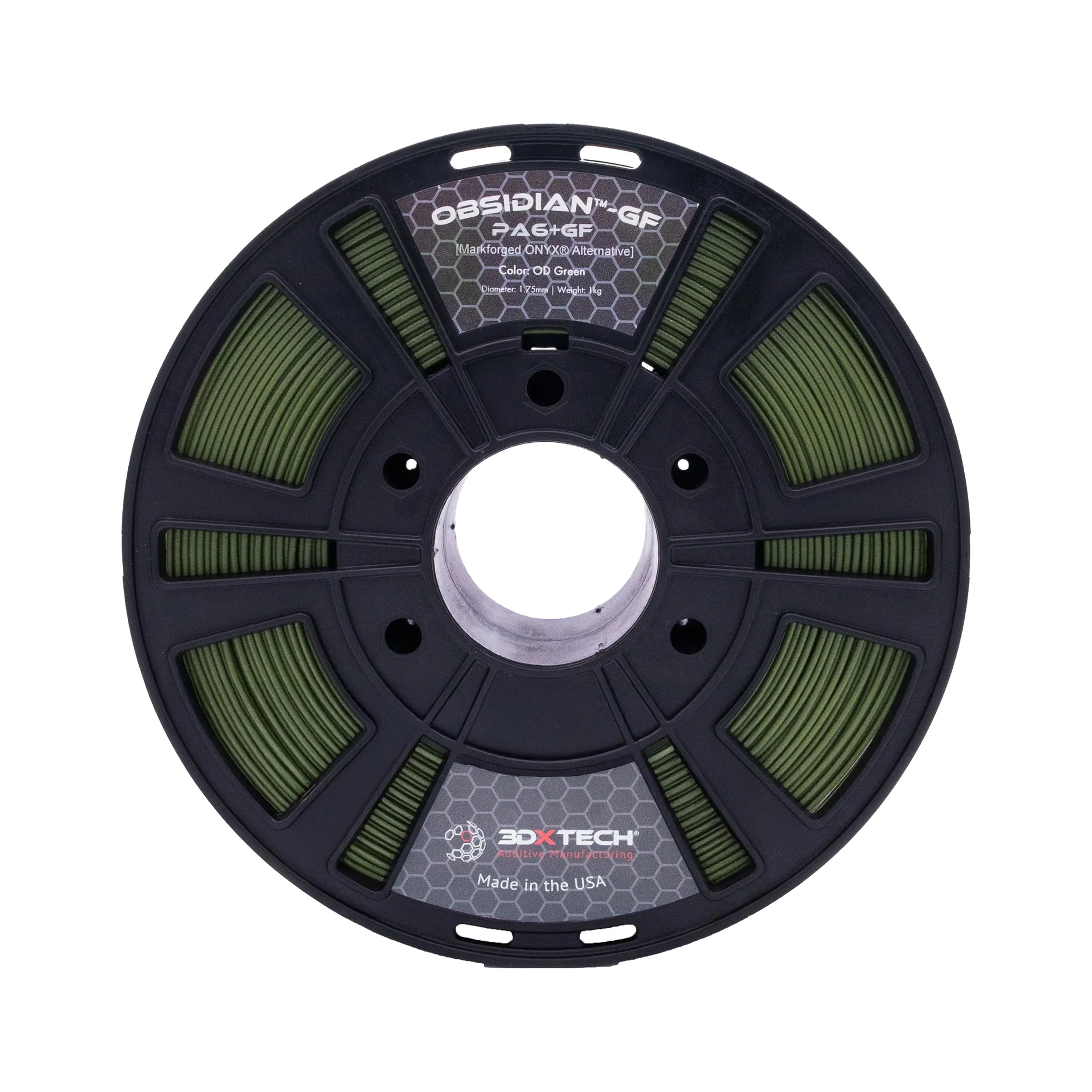 3DXTech Obsidian GF + PA6 1.75mm Filament 1kg — dark-mode image 2